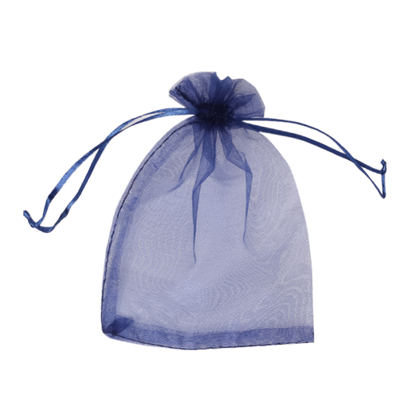 Navy Blue Organza Bags - 100/Pack