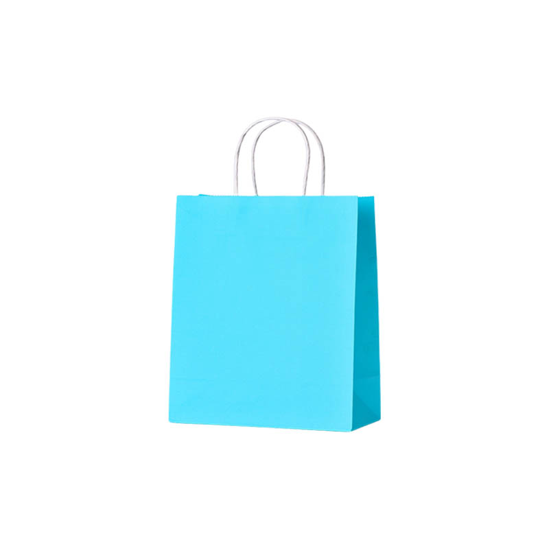 Small Paper Bags Twisted Handles 210x270mm Light Blue - 50/Pack