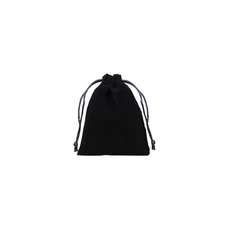 Velvet Drawstring Bags 70x90mm Black - 50/Pack