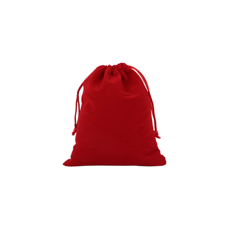 Double Sided Velvet Drawstring Bags 100x140mm Red - 50/Pack