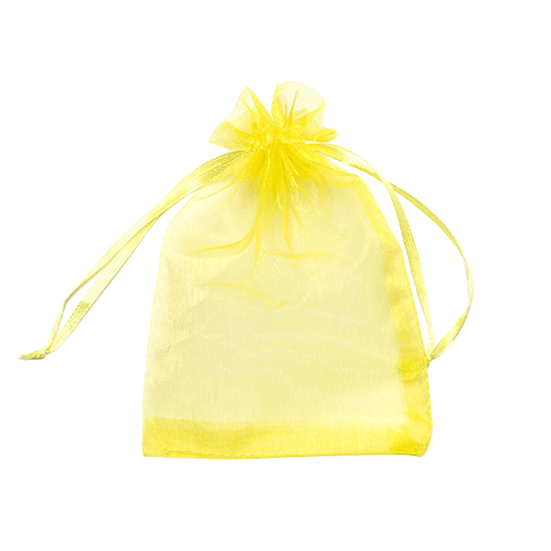 Yellow Organza Bags - 100/Pack