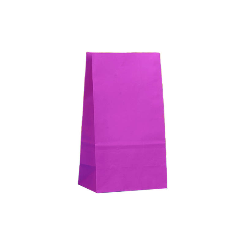 Medium Paper Gift Bags No Handles 130x240mm Purple - 100/Pack - dimensions