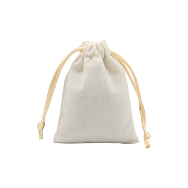 Velvet Drawstring Bags 170x230mm White - 50/Pack - dimensions