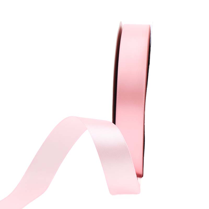 Double Faced Satin Ribbon Roll 20mmx91M Pink - dimensions