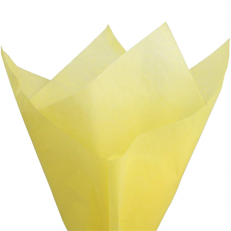 Tissue Paper 750x500mm Light Yellow - 480 Sheets - dimensions