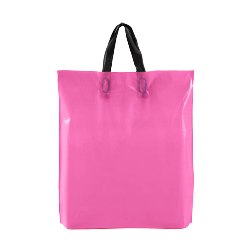 Large Plastic Tote Bags 350x450x60mm Pink - 100/Pack