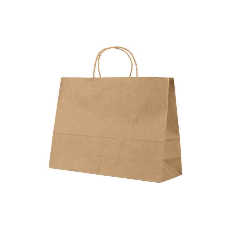 Large Paper Bags Twisted Handles 410x310mm Brown - 50/Pack